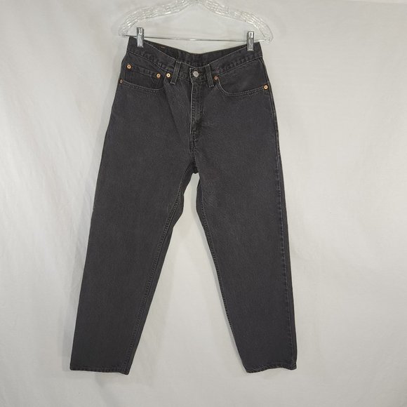 Levi's Denim - LEVI'S 550 VINTAGE Black  Relaxed Fit Straight Leg High Rise W 32 L 30 100% Cot.